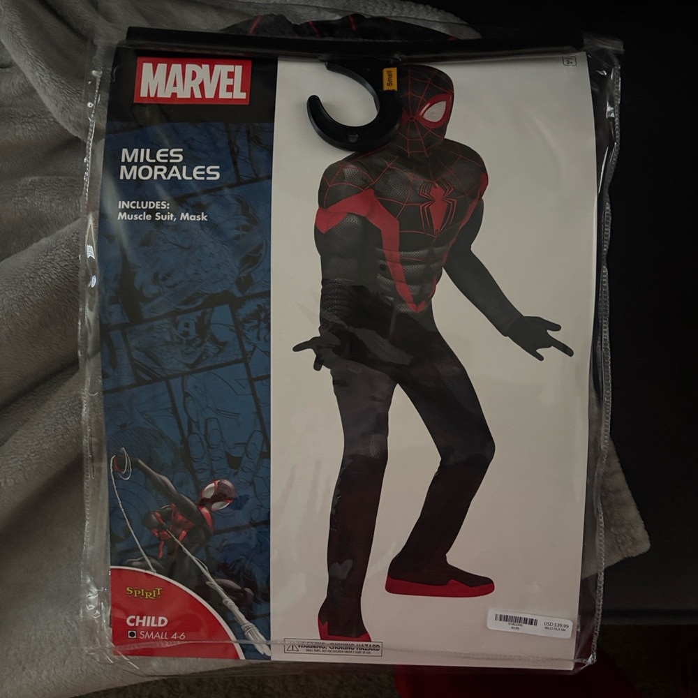Spirit Miles Morales Kids Costume - Black and Red